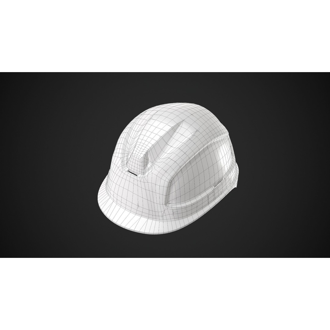 Hard Hat 3D Model – Low Poly Safety Helmet, Game Ready FBX - View 11