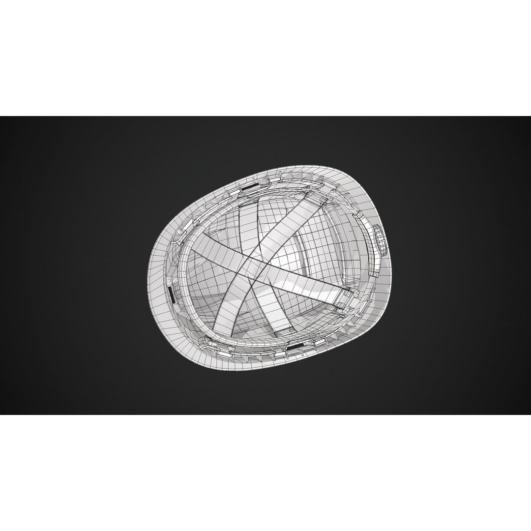 Hard Hat 3D Model – Low Poly Safety Helmet, Game Ready FBX - View 12