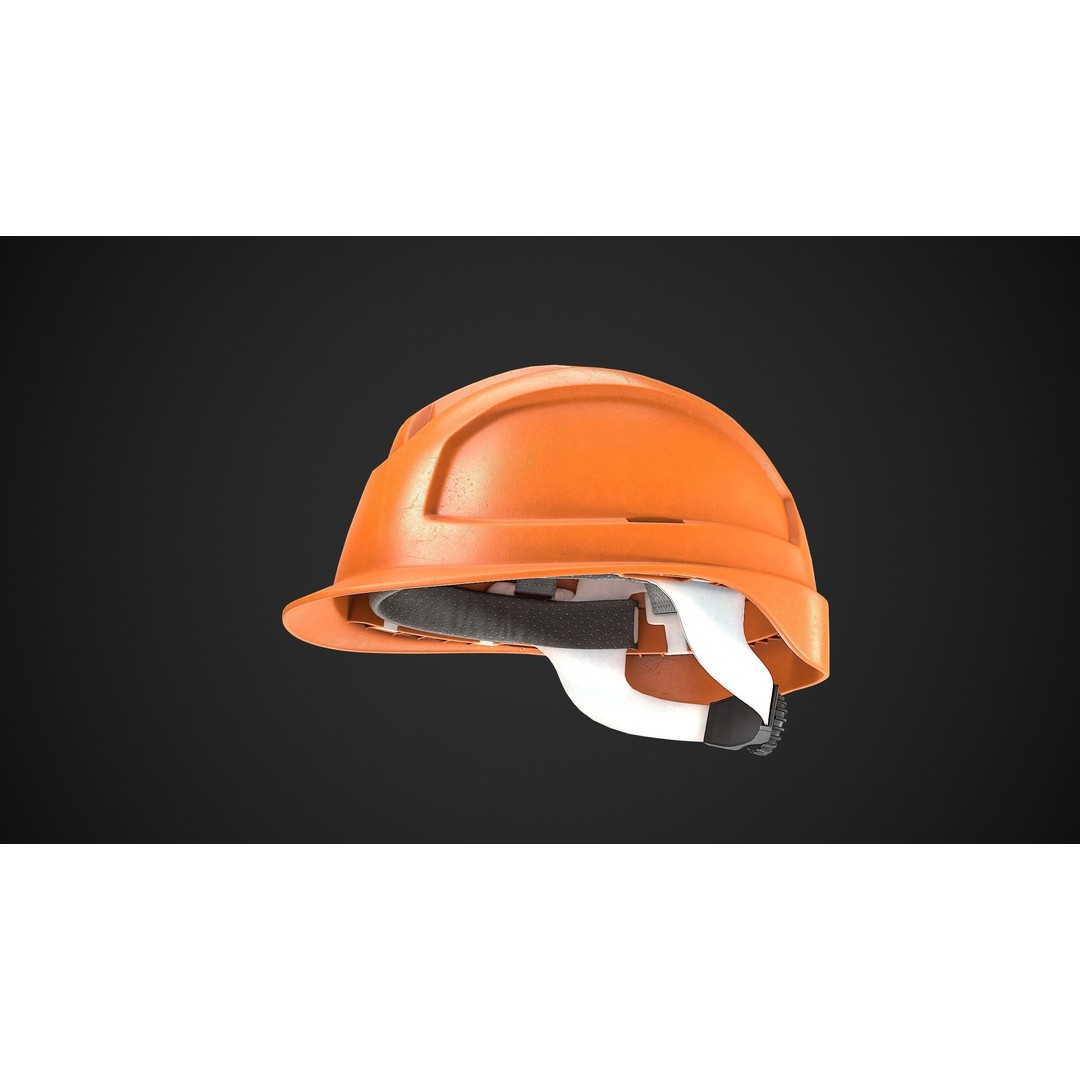 Hard Hat 3D Model – Low Poly Safety Helmet, Game Ready FBX - View 3