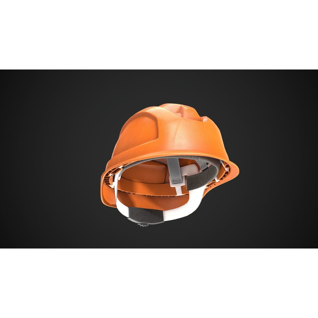 Hard Hat 3D Model – Low Poly Safety Helmet, Game Ready FBX - View 5