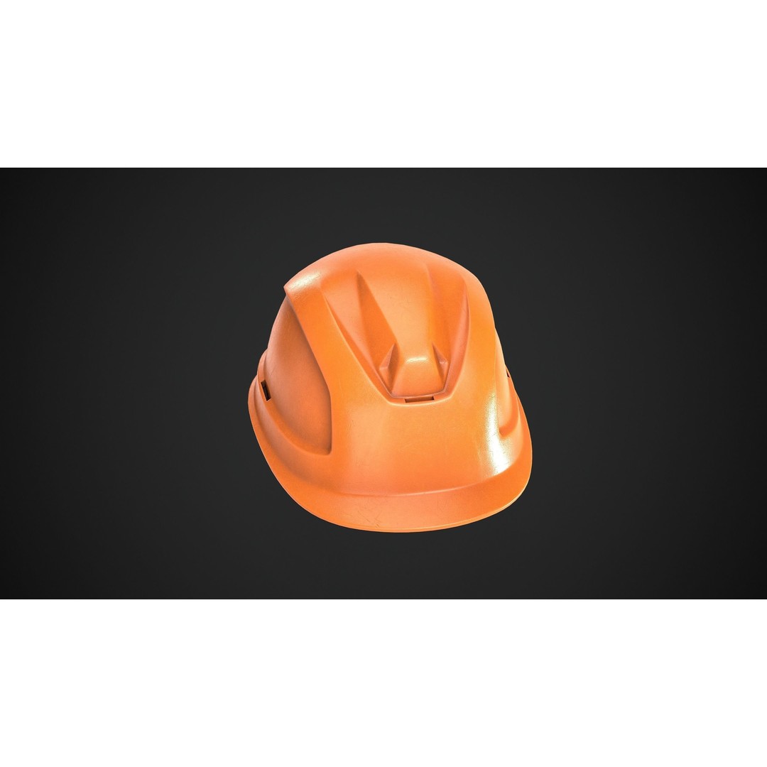 Hard Hat 3D Model – Low Poly Safety Helmet, Game Ready FBX - View 6