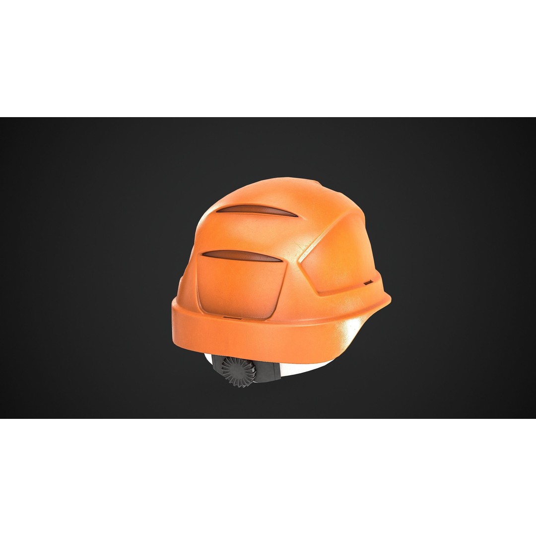 Hard Hat 3D Model – Low Poly Safety Helmet, Game Ready FBX - View 7