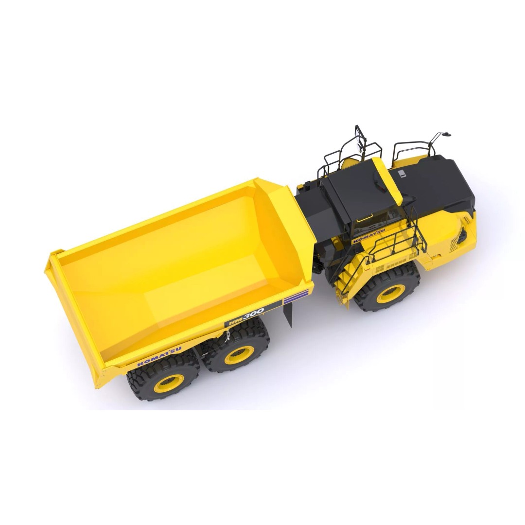 Komatsu HM300-5 3D Model – High Poly Articulated Dump Truck, PBR - View 11