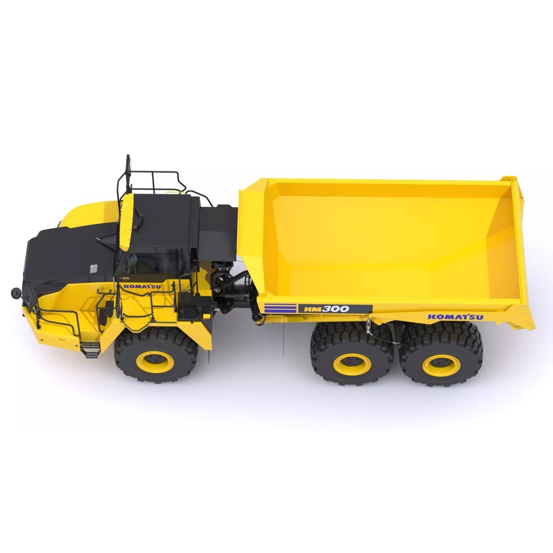 Komatsu HM300-5 3D Model – High Poly Articulated Dump Truck, PBR - View 12