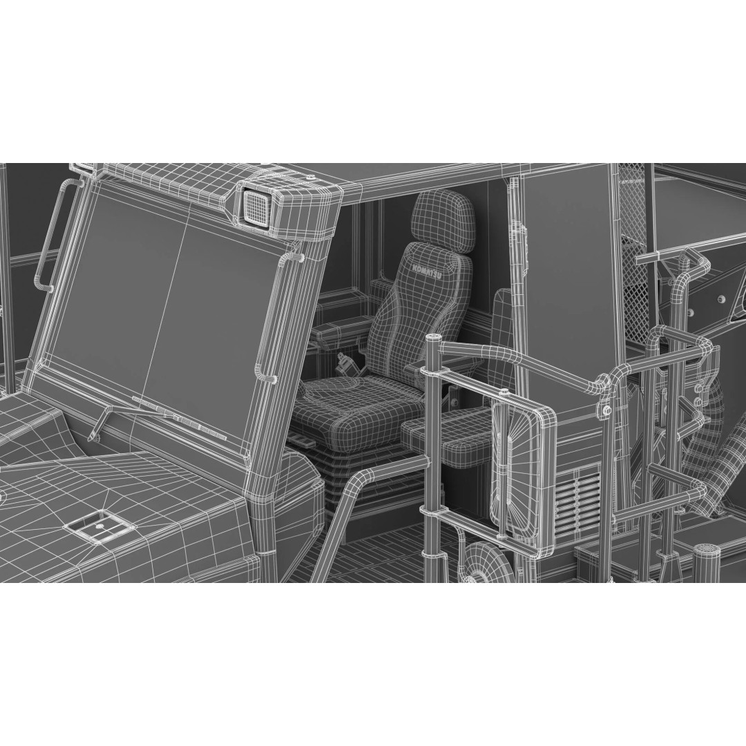 Komatsu HM300-5 3D Model – High Poly Articulated Dump Truck, PBR - View 21