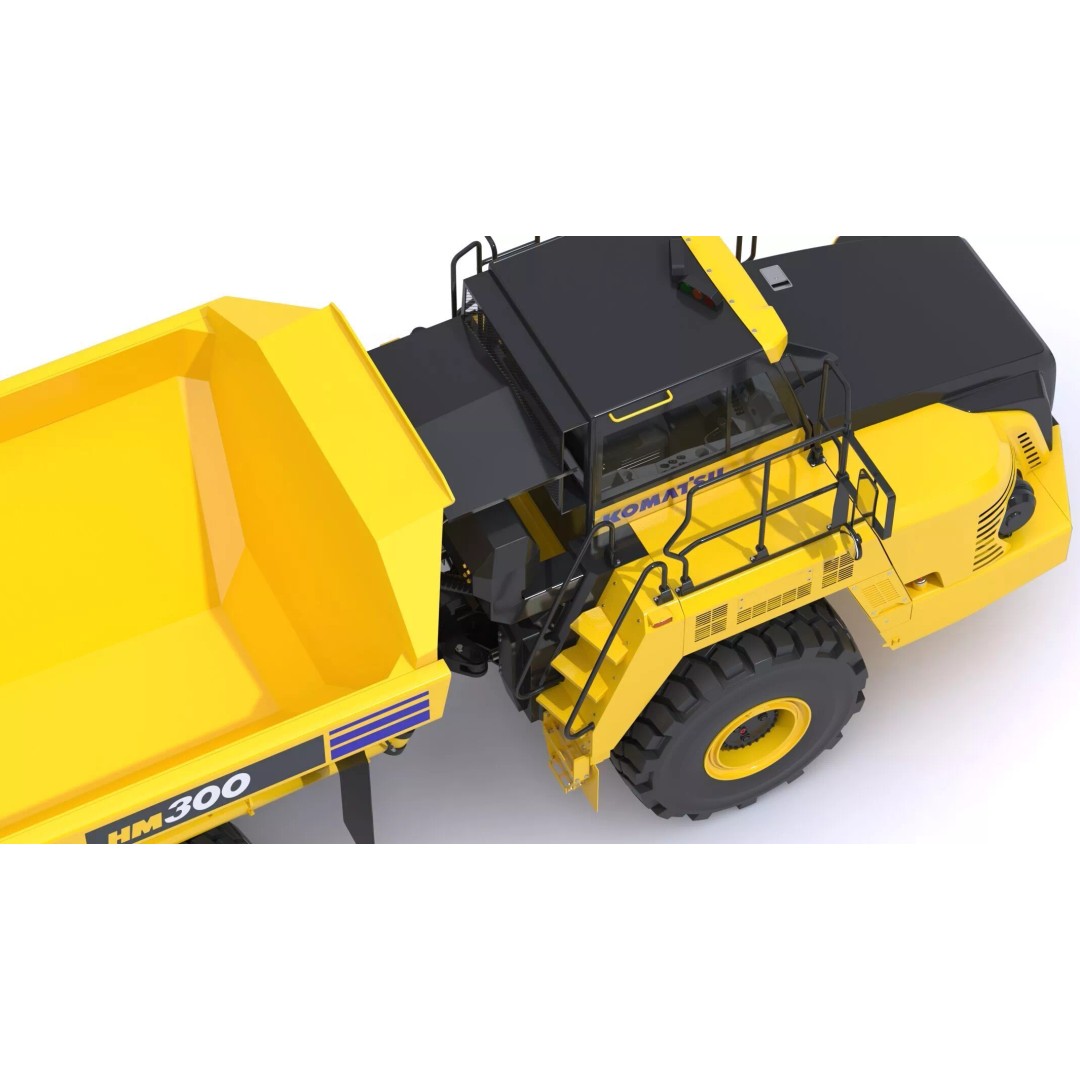 Komatsu HM300-5 3D Model – High Poly Articulated Dump Truck, PBR - View 22