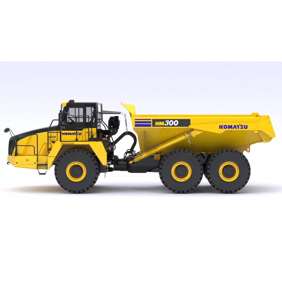Komatsu HM300-5 3D Model – High Poly Articulated Dump Truck, PBR - View 6