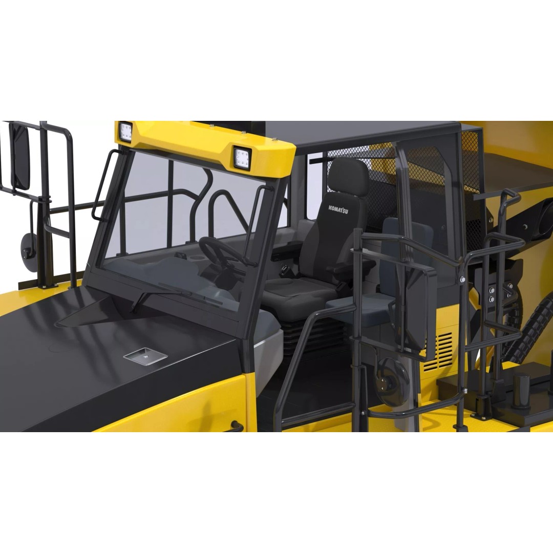 Komatsu HM300-5 3D Model – High Poly Articulated Dump Truck, PBR - View 9