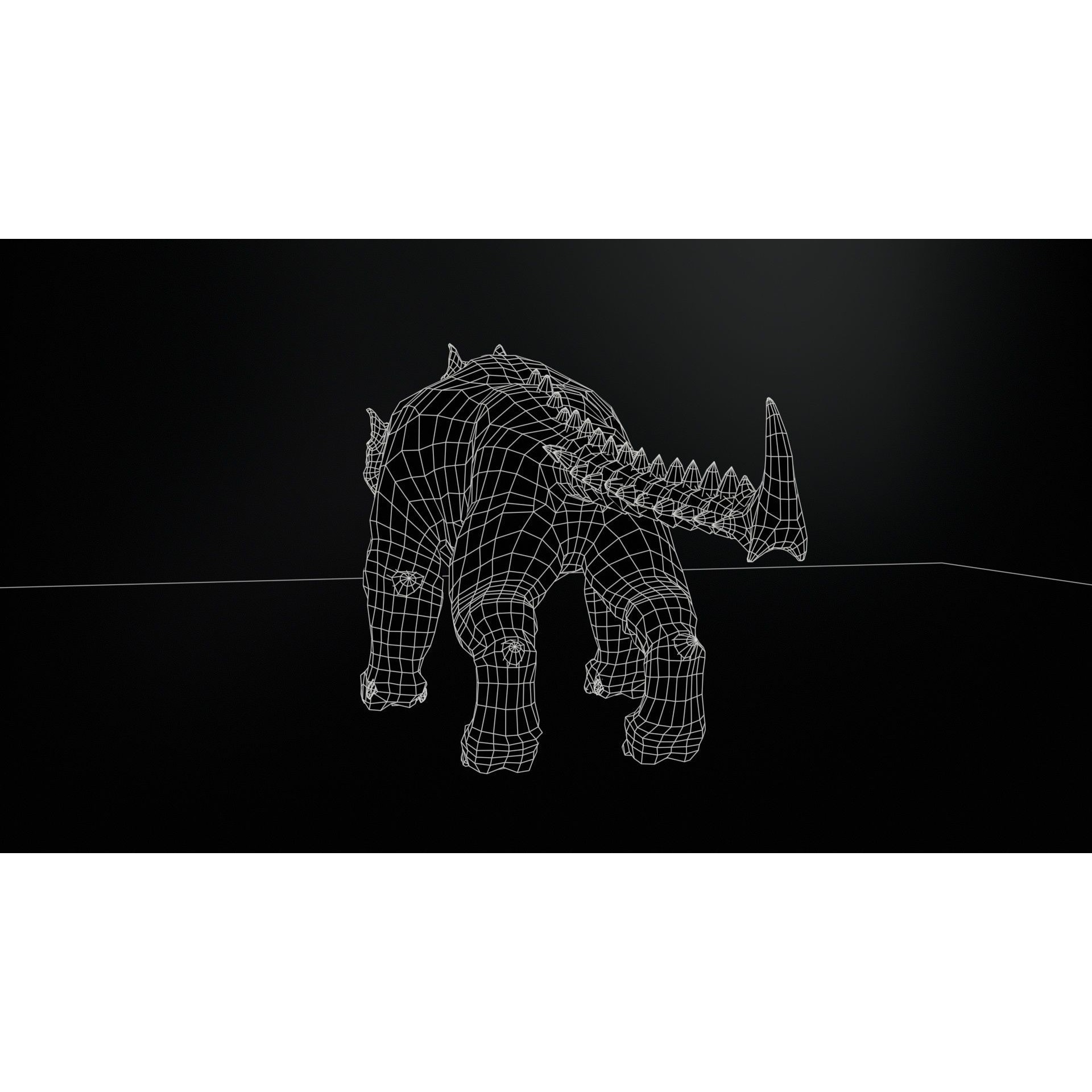 Cerberus - Low-Poly Game-Ready 3D Model - View 10