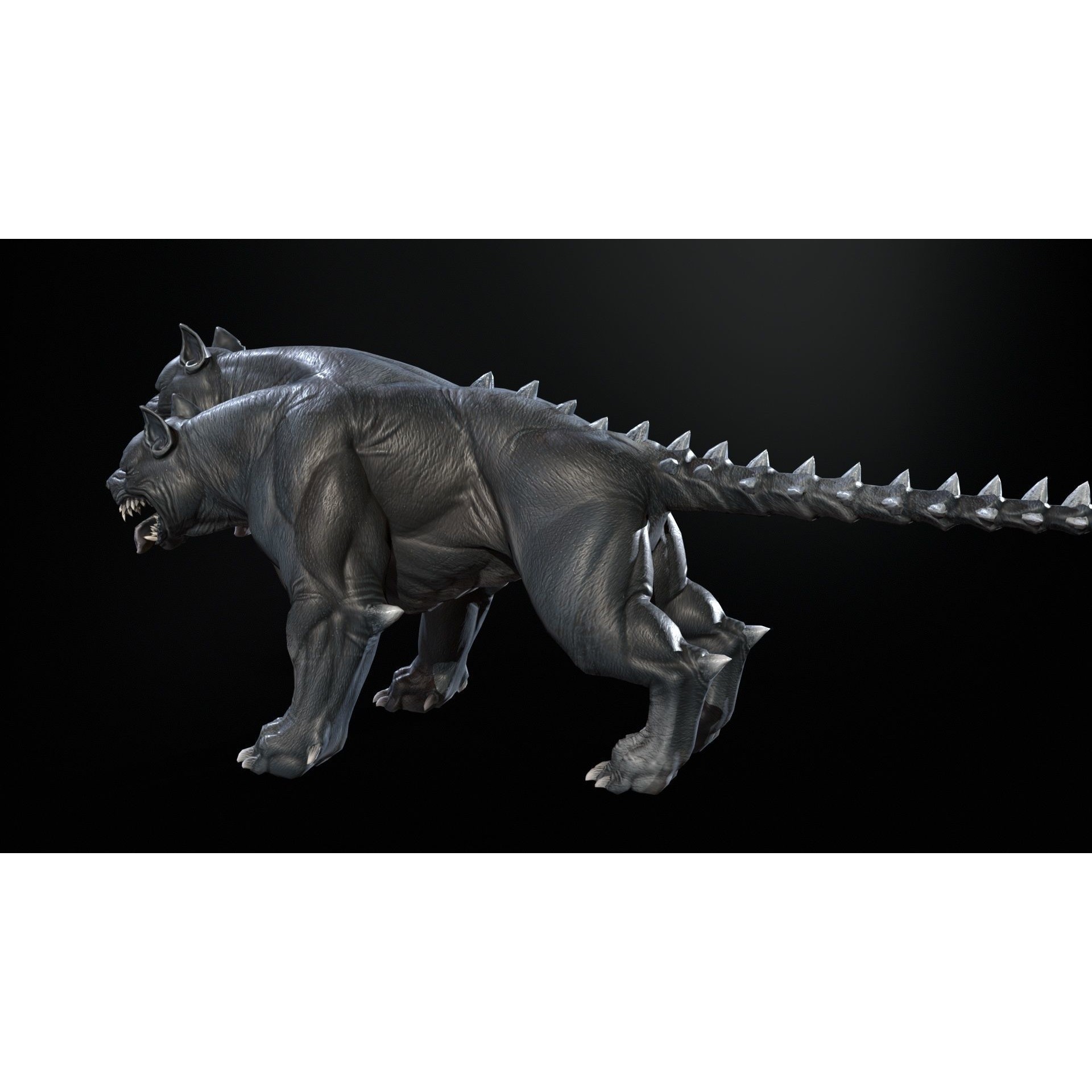 Cerberus - Low-Poly Game-Ready 3D Model - View 12