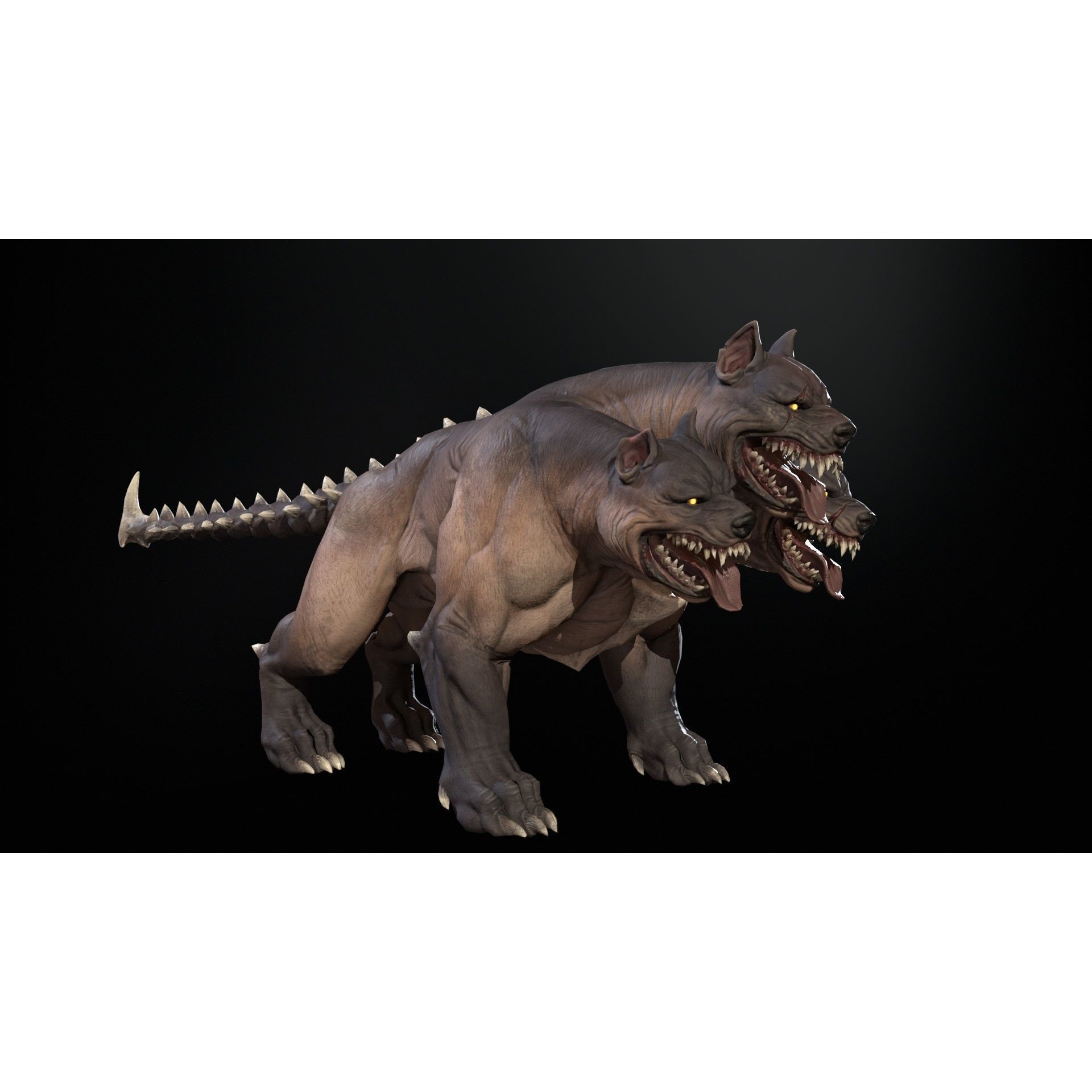 Cerberus - Low-Poly Game-Ready 3D Model - View 16