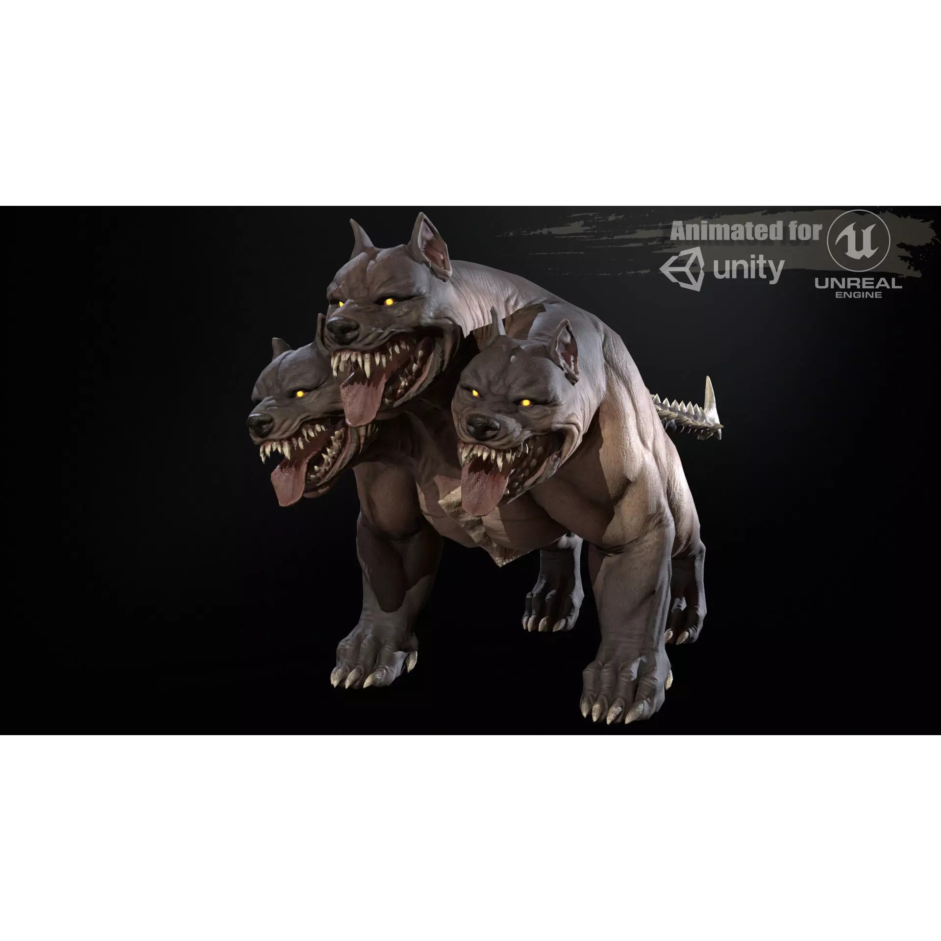 Cerberus - Low-Poly Game-Ready 3D Model - View 2