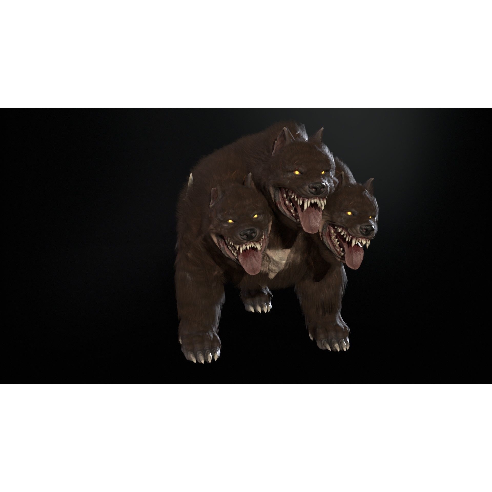 Cerberus - Low-Poly Game-Ready 3D Model - View 26