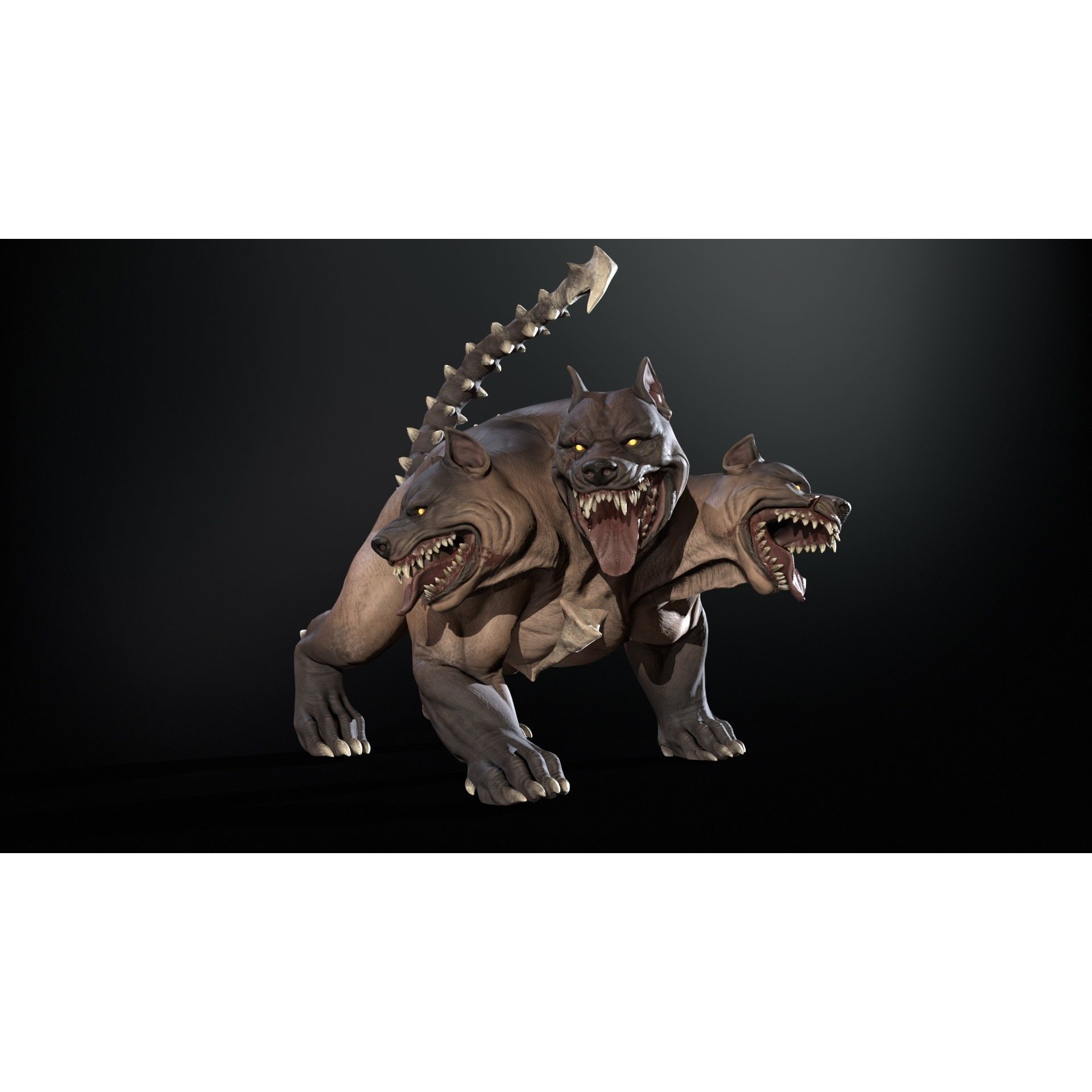 Cerberus - Low-Poly Game-Ready 3D Model - View 32