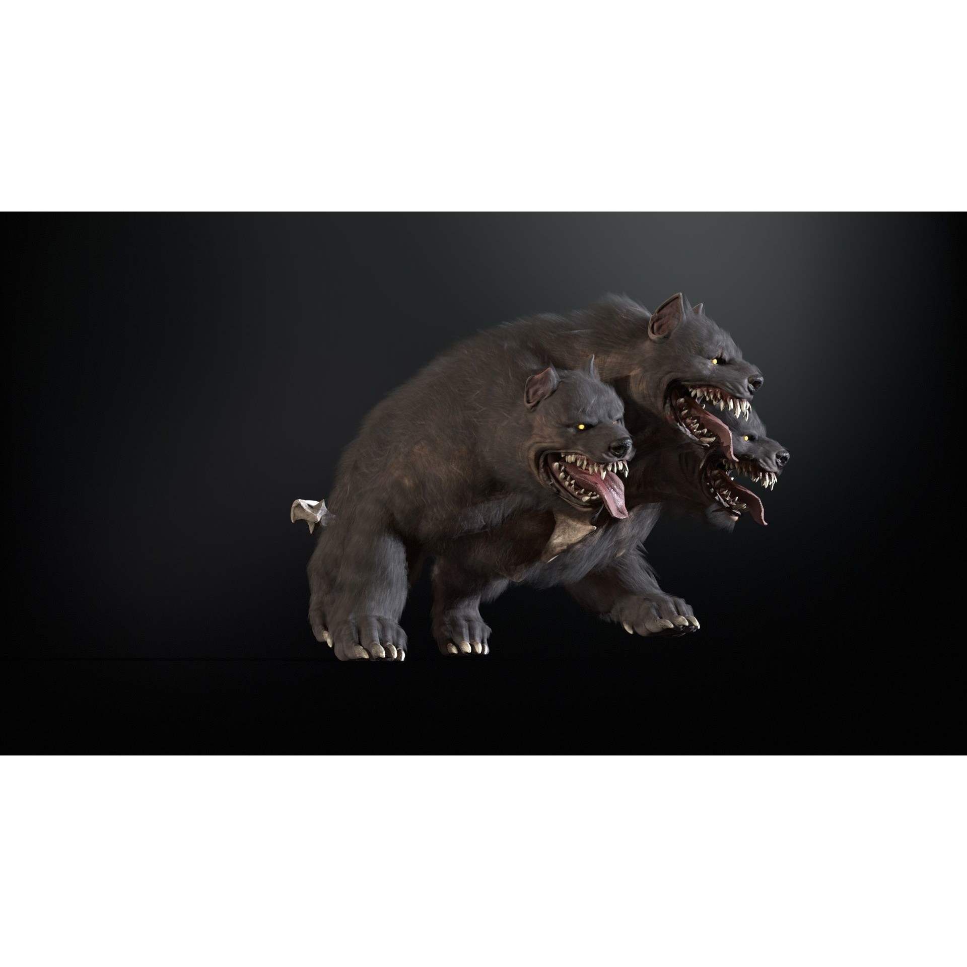 Cerberus - Low-Poly Game-Ready 3D Model - View 34