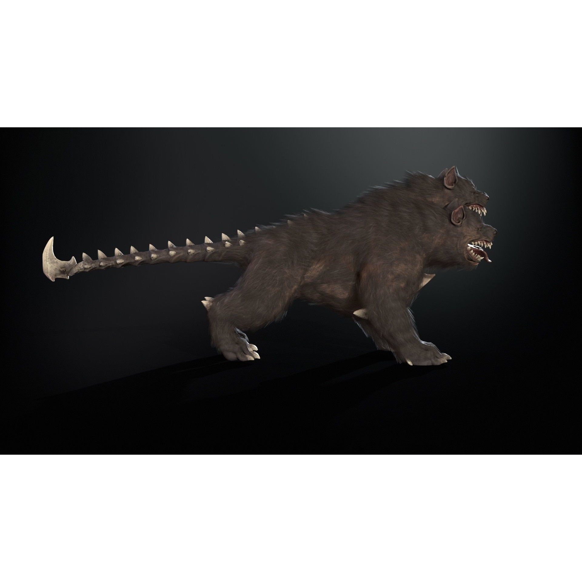 Cerberus - Low-Poly Game-Ready 3D Model - View 35
