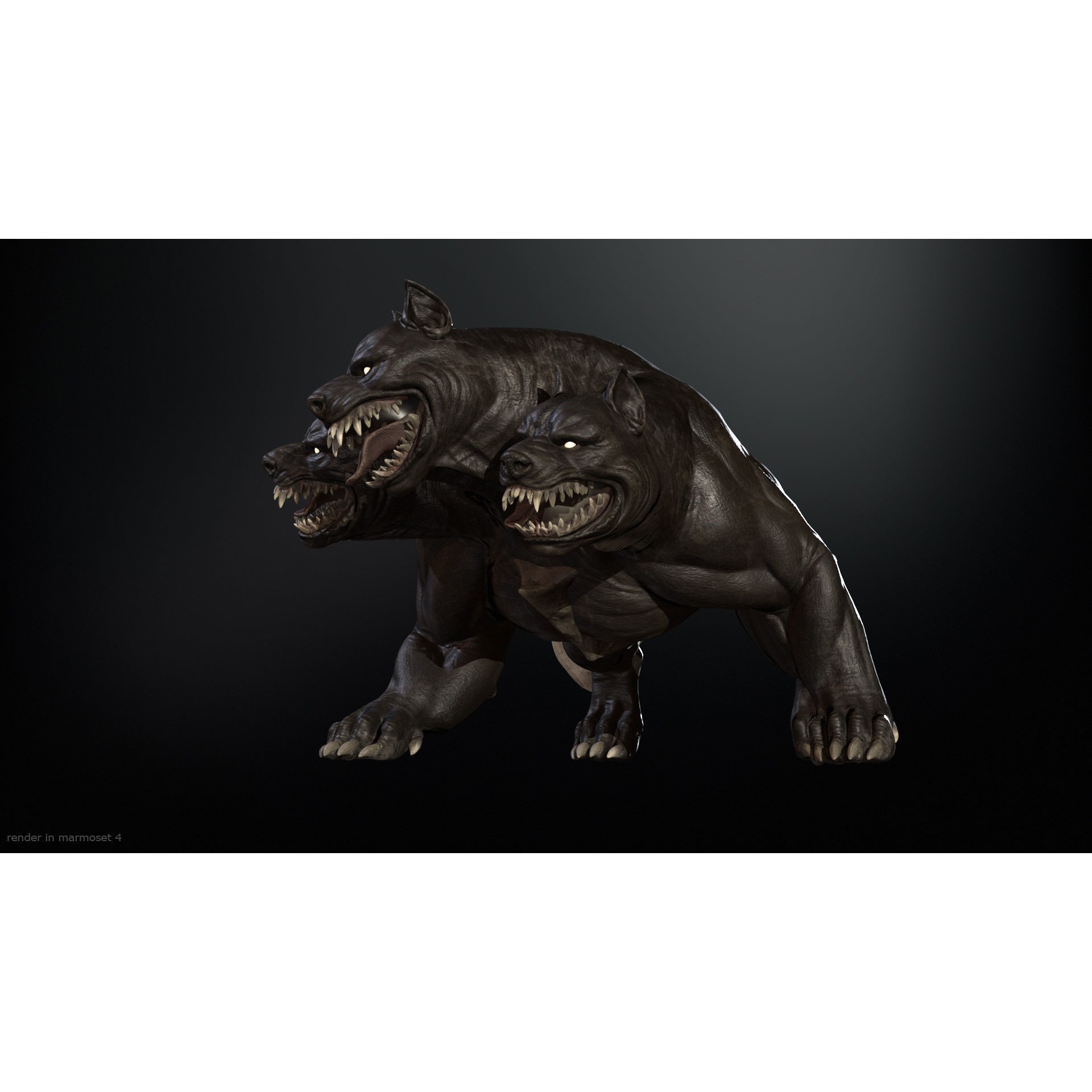Cerberus - Low-Poly Game-Ready 3D Model - View 4