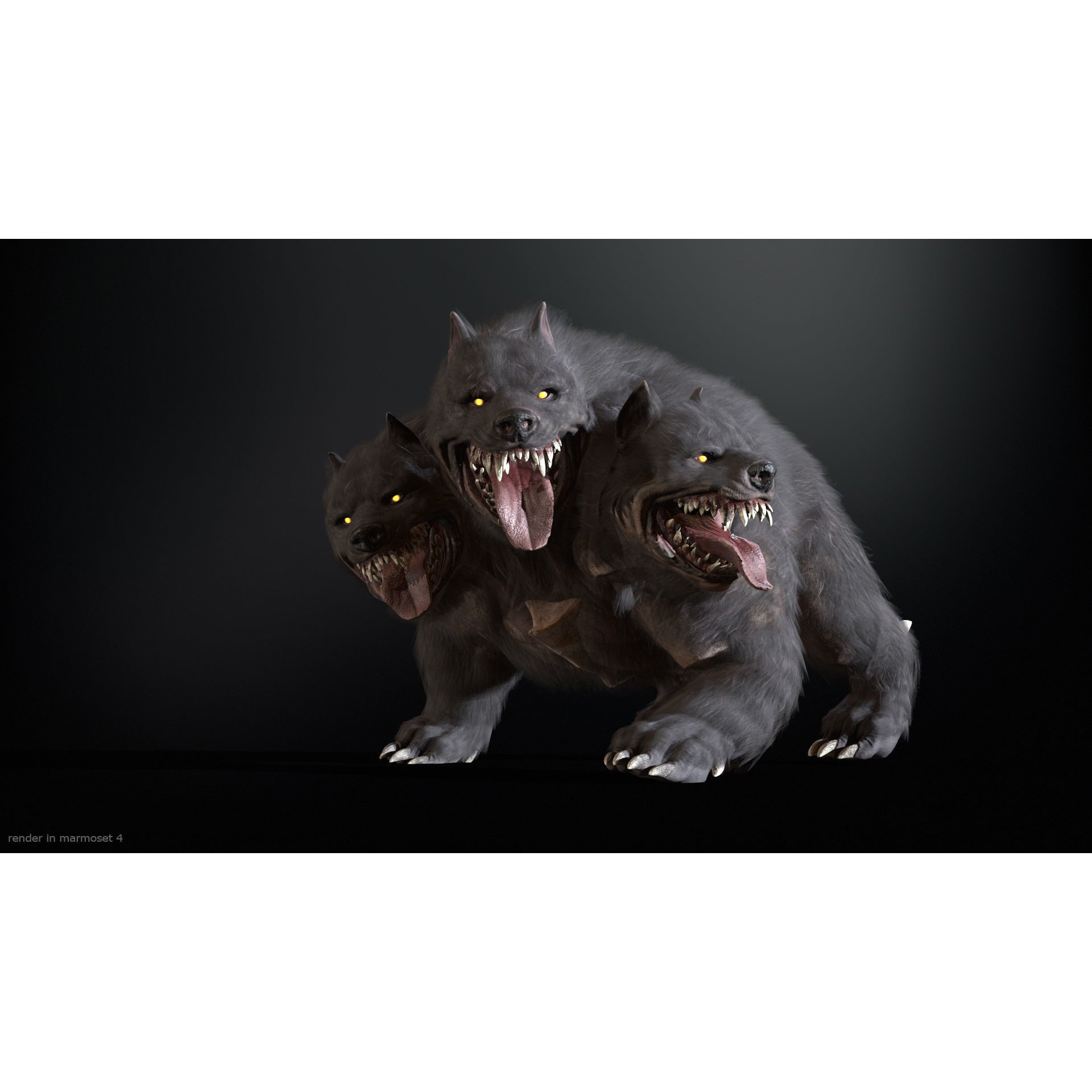 Cerberus - Low-Poly Game-Ready 3D Model - View 5