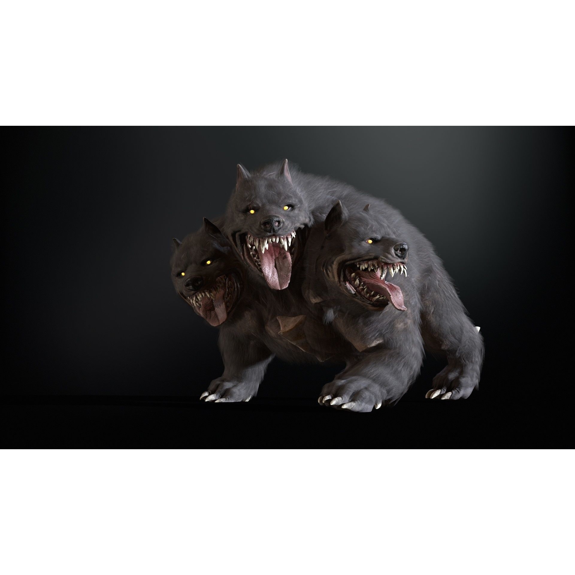 Cerberus - Low-Poly Game-Ready 3D Model - View 51