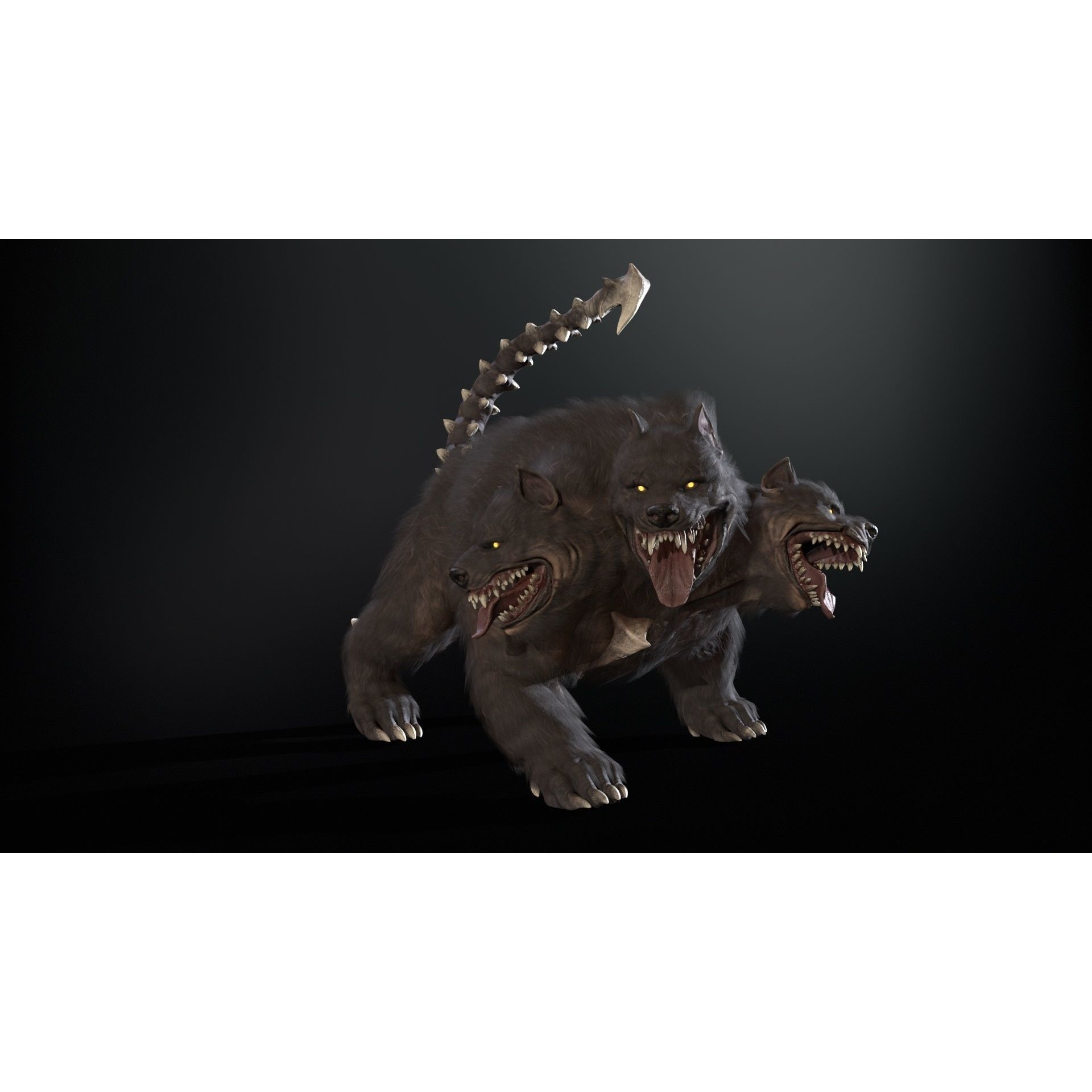 Cerberus - Low-Poly Game-Ready 3D Model - View 52
