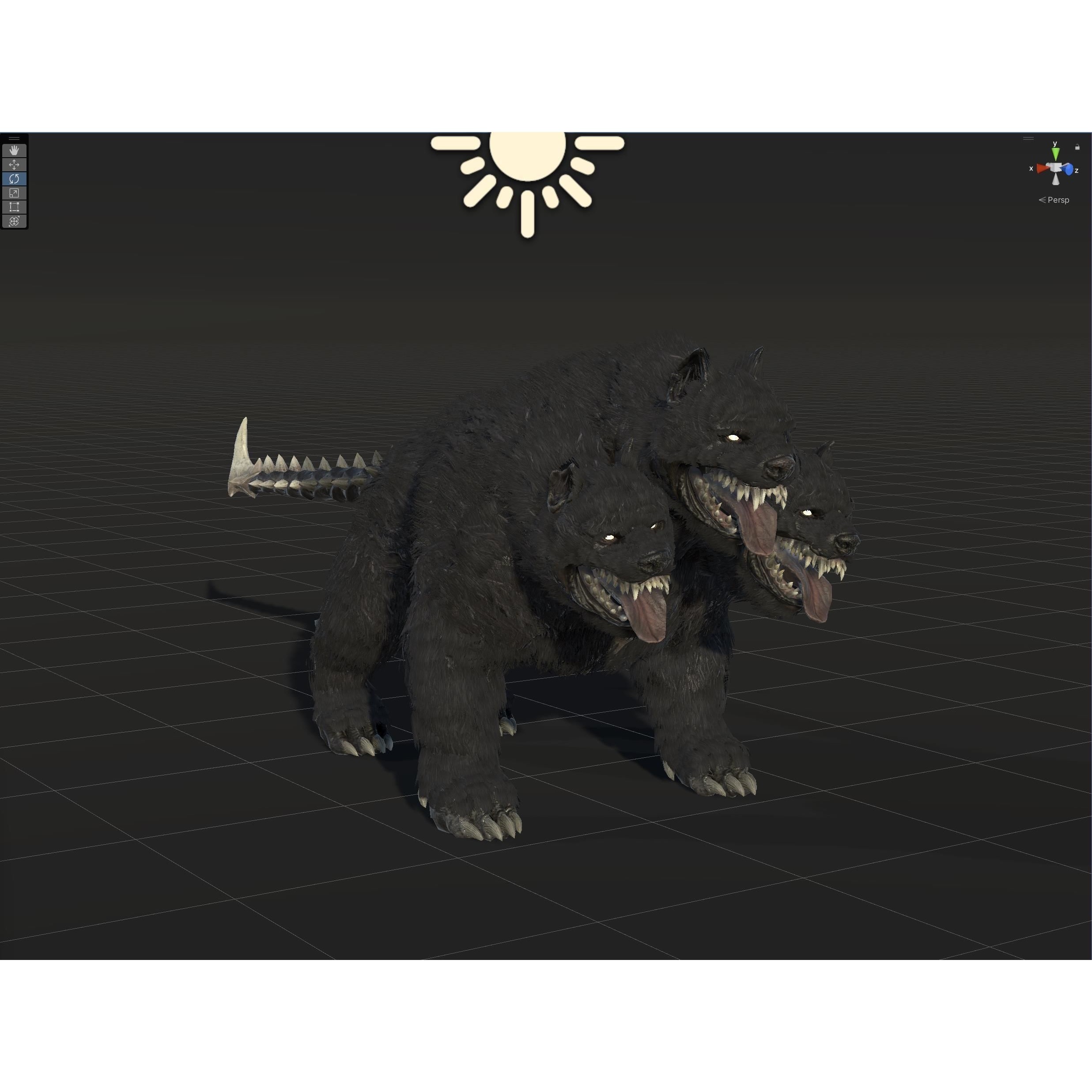 Cerberus - Low-Poly Game-Ready 3D Model - View 54