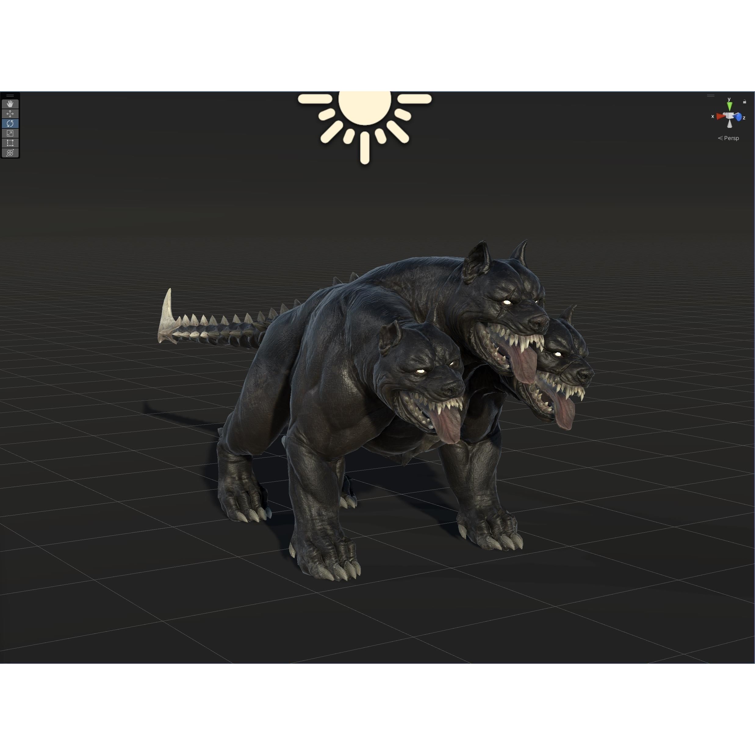 Cerberus - Low-Poly Game-Ready 3D Model - View 55