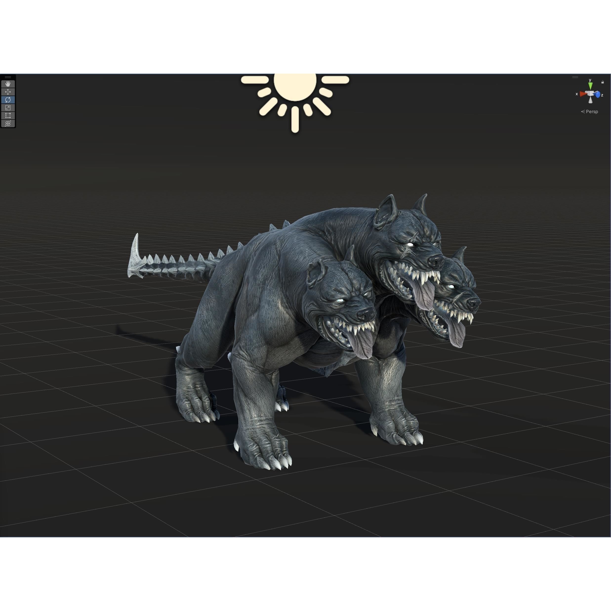 Cerberus - Low-Poly Game-Ready 3D Model - View 56