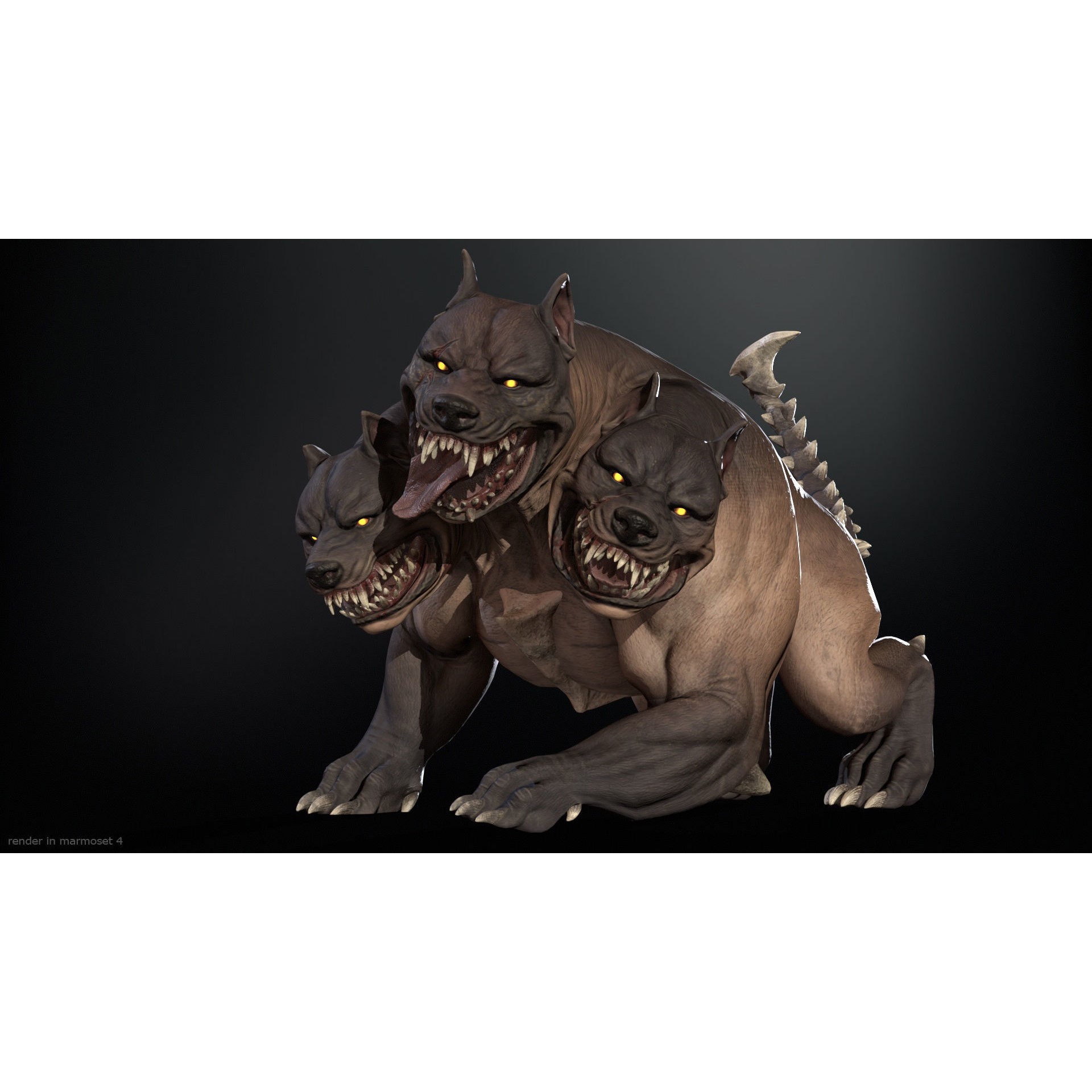 Cerberus - Low-Poly Game-Ready 3D Model - View 6