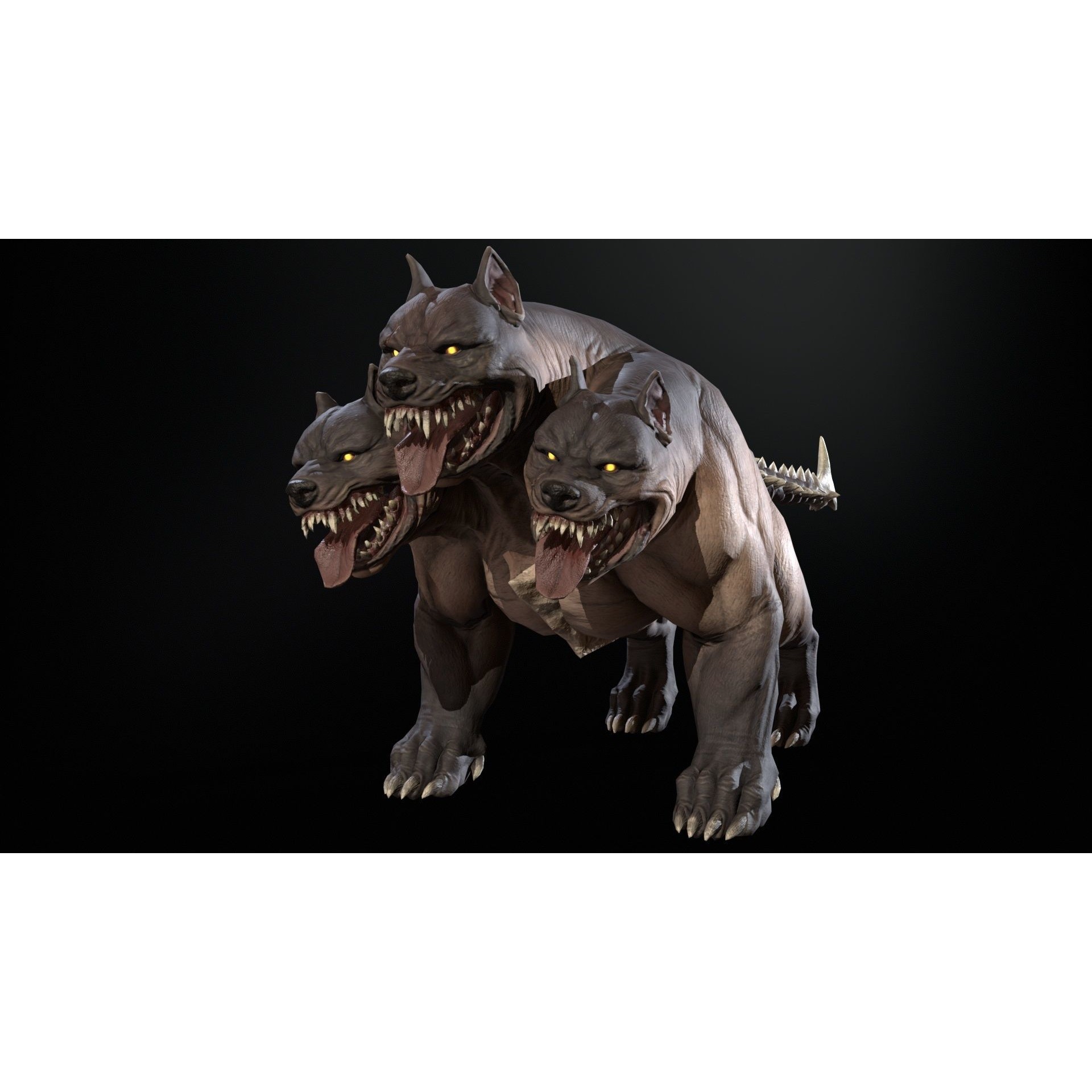 Cerberus - Low-Poly Game-Ready 3D Model - View 8