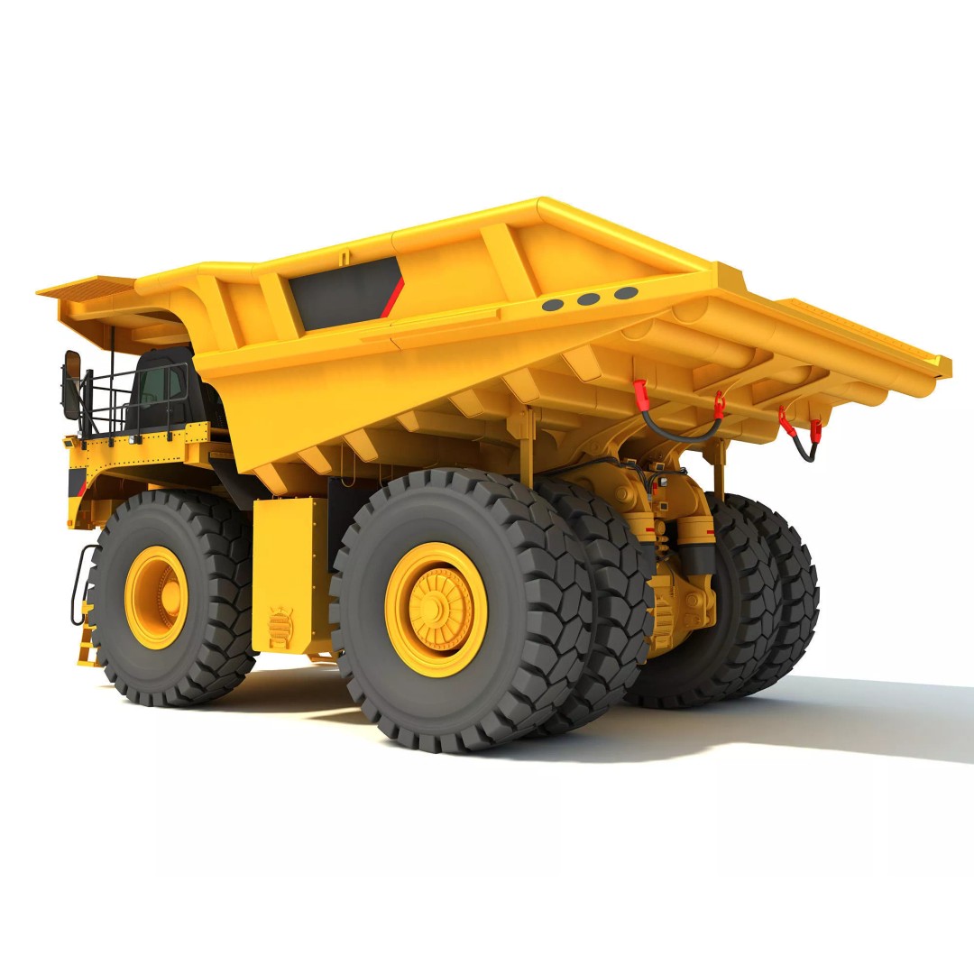 Mining Machinery 3D Model – High Poly Industrial Vehicles, FBX, OBJ - View 10