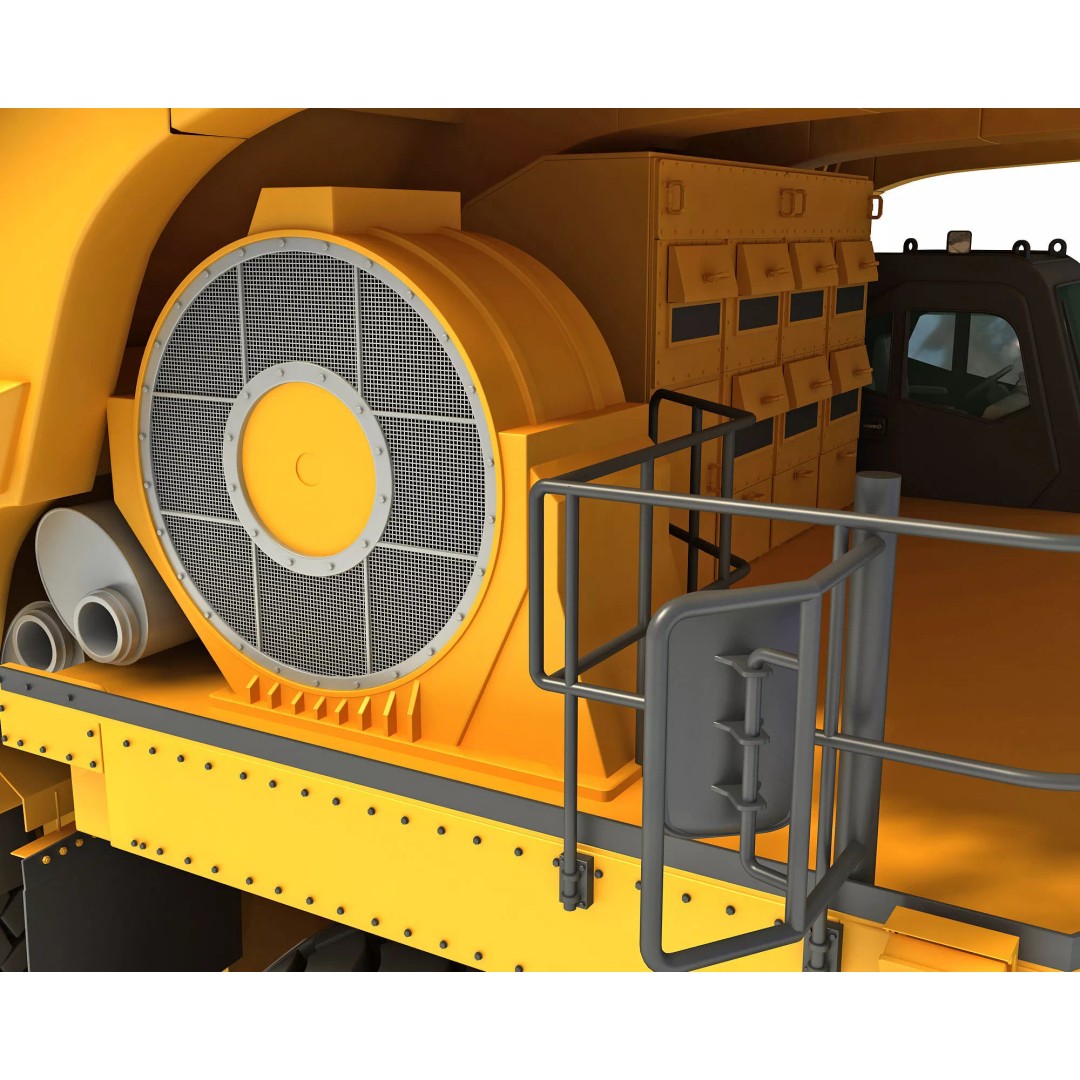 Mining Machinery 3D Model – High Poly Industrial Vehicles, FBX, OBJ - View 16