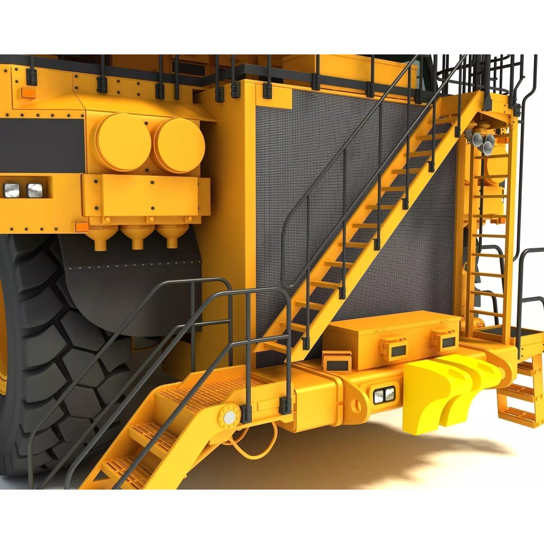 Mining Machinery 3D Model – High Poly Industrial Vehicles, FBX, OBJ - View 18