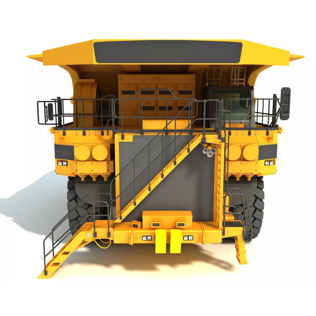 Mining Machinery 3D Model – High Poly Industrial Vehicles, FBX, OBJ - View 19