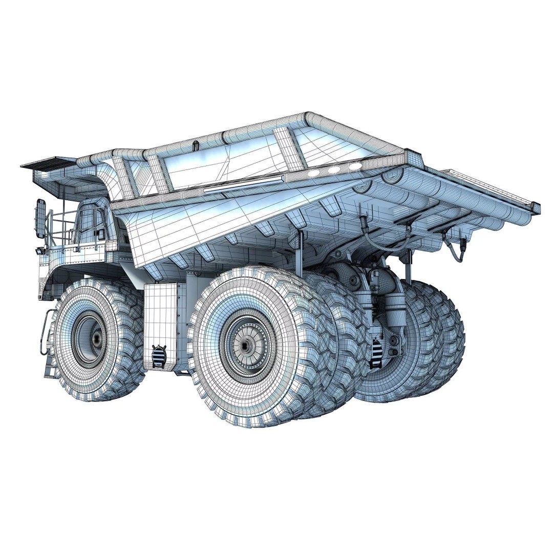 Mining Machinery 3D Model – High Poly Industrial Vehicles, FBX, OBJ - View 21