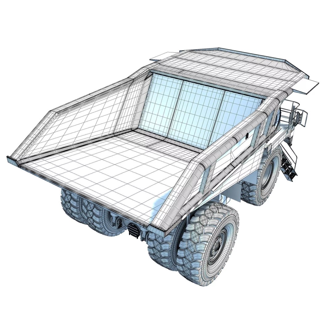 Mining Machinery 3D Model – High Poly Industrial Vehicles, FBX, OBJ - View 23