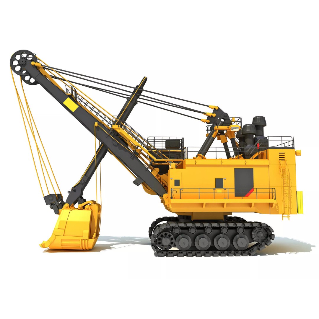 Mining Machinery 3D Model – High Poly Industrial Vehicles, FBX, OBJ - View 25