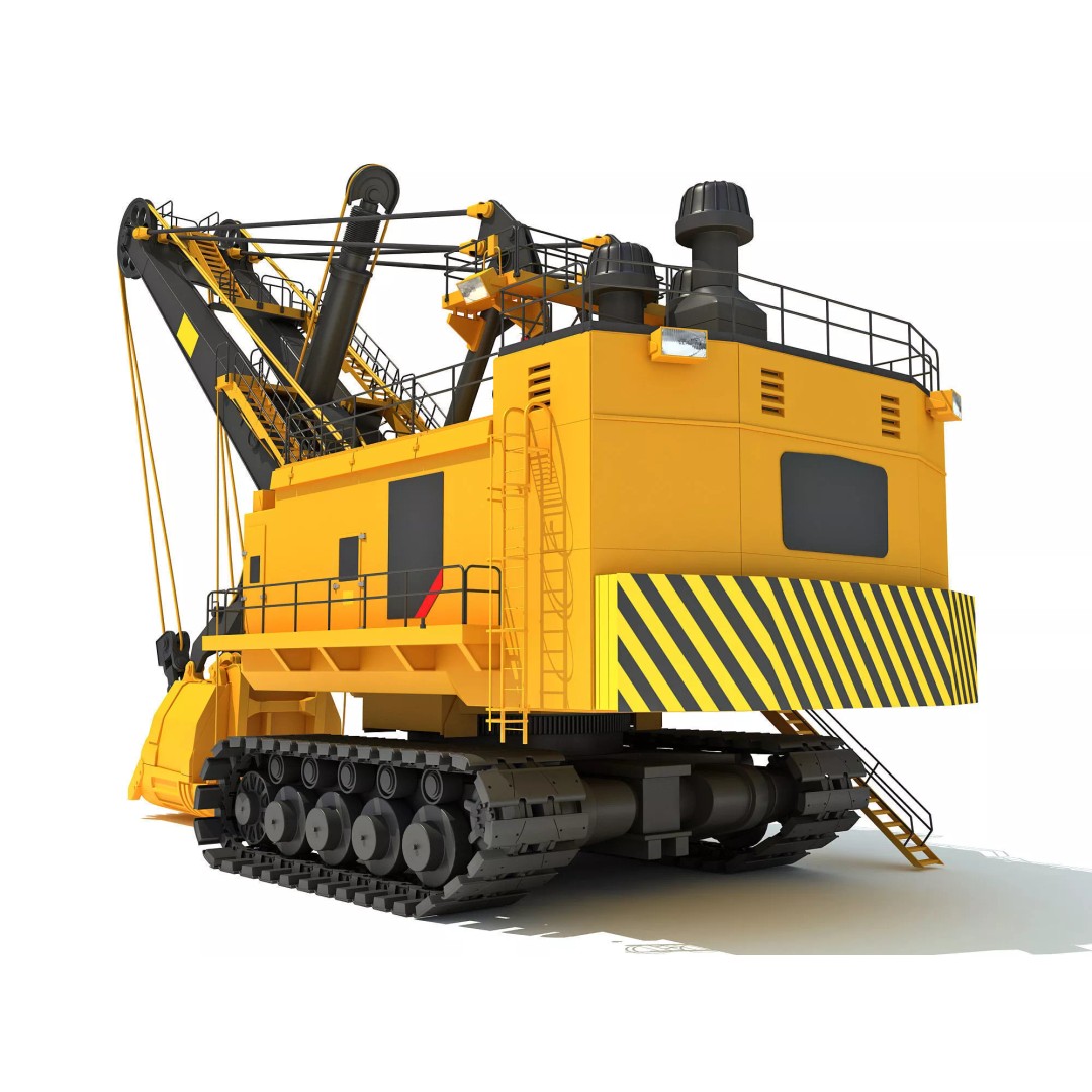 Mining Machinery 3D Model – High Poly Industrial Vehicles, FBX, OBJ - View 26