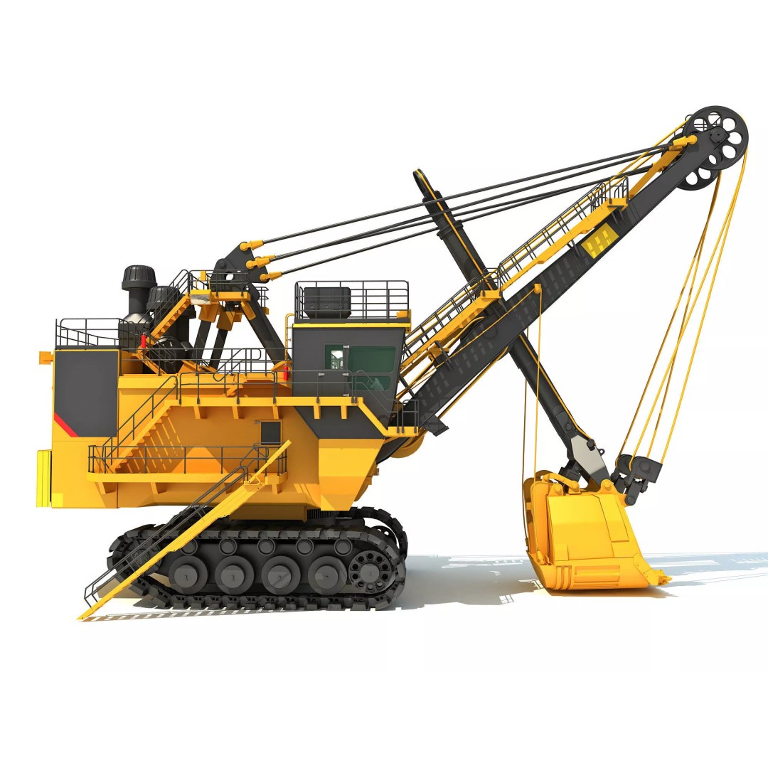 Mining Machinery 3D Model – High Poly Industrial Vehicles, FBX, OBJ - View 27
