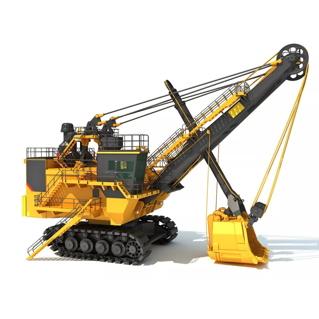 Mining Machinery 3D Model – High Poly Industrial Vehicles, FBX, OBJ - View 28