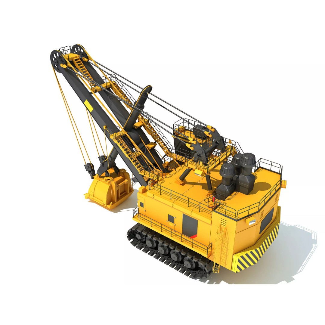 Mining Machinery 3D Model – High Poly Industrial Vehicles, FBX, OBJ - View 29