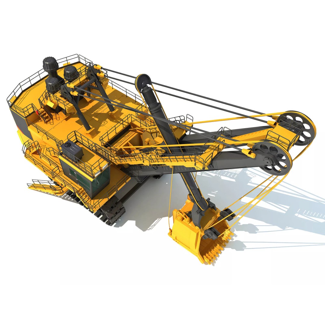 Mining Machinery 3D Model – High Poly Industrial Vehicles, FBX, OBJ - View 31