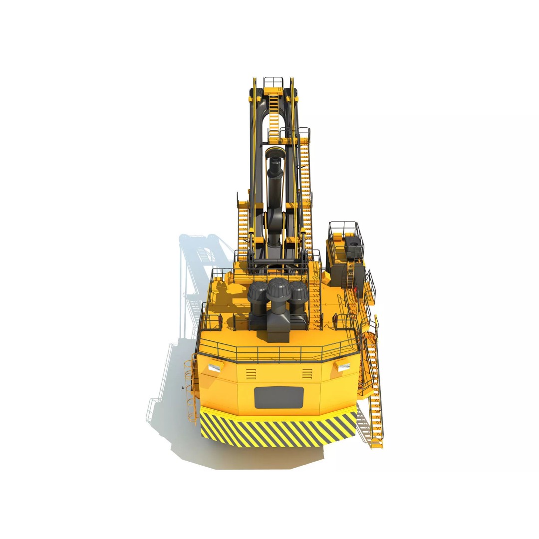 Mining Machinery 3D Model – High Poly Industrial Vehicles, FBX, OBJ - View 33
