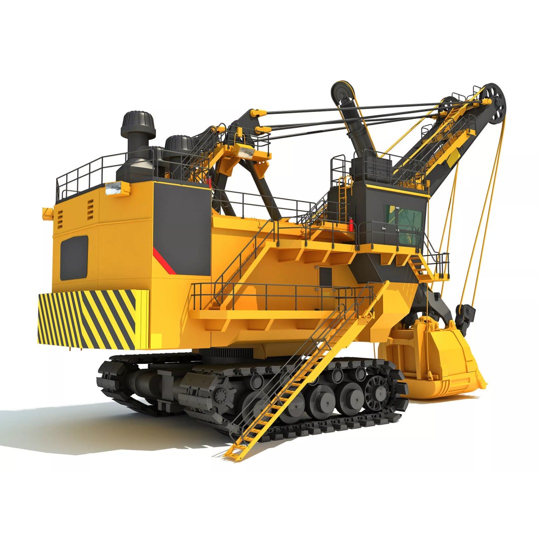 Mining Machinery 3D Model – High Poly Industrial Vehicles, FBX, OBJ - View 35