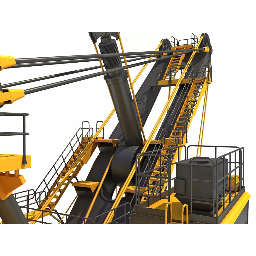 Mining Machinery 3D Model – High Poly Industrial Vehicles, FBX, OBJ - View 36