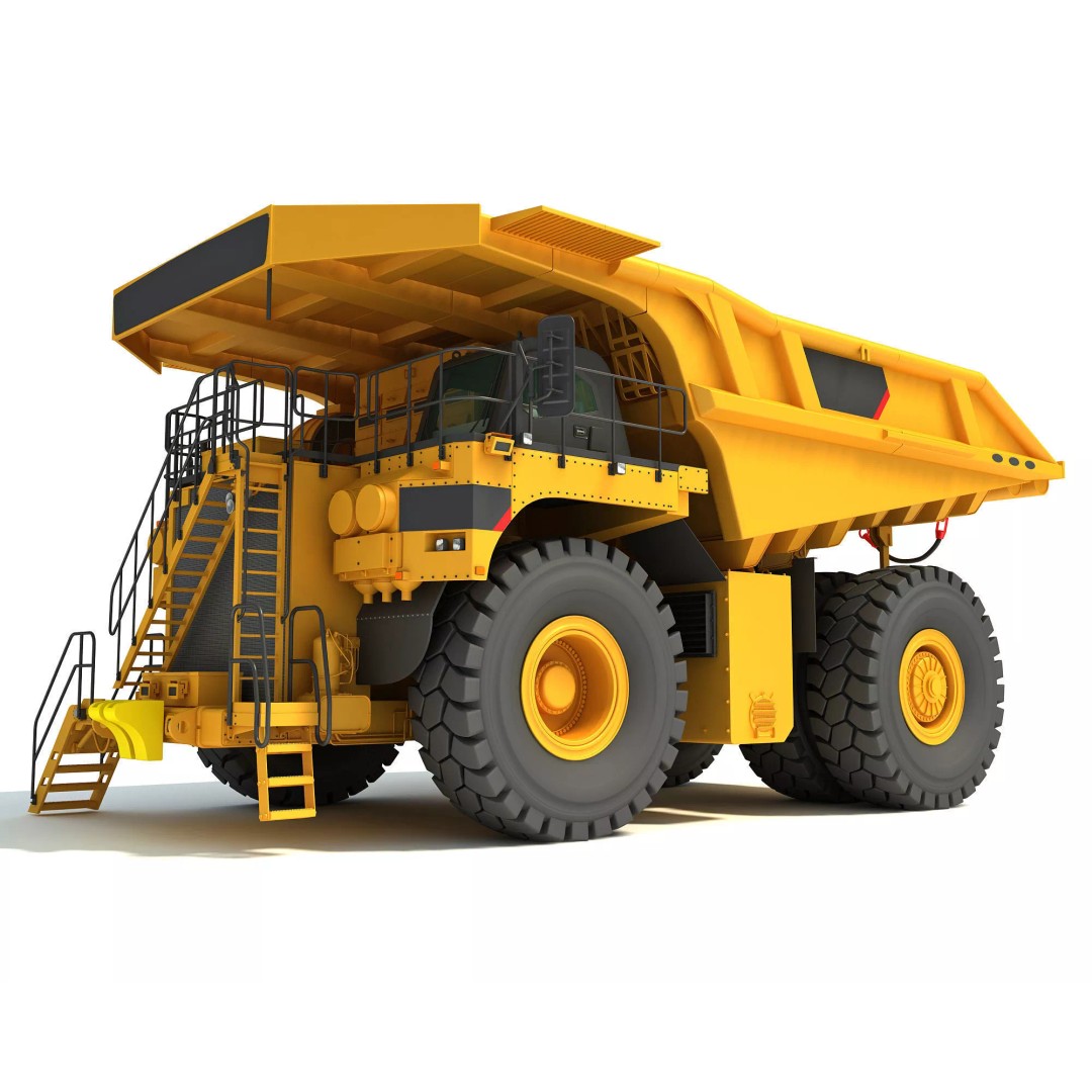 Mining Machinery 3D Model – High Poly Industrial Vehicles, FBX, OBJ - View 4