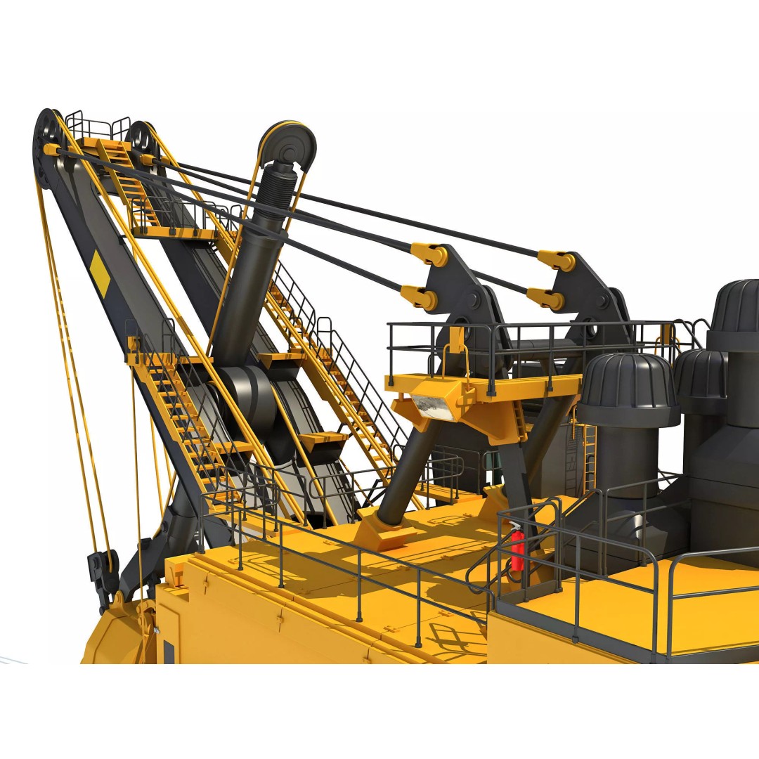 Mining Machinery 3D Model – High Poly Industrial Vehicles, FBX, OBJ - View 40