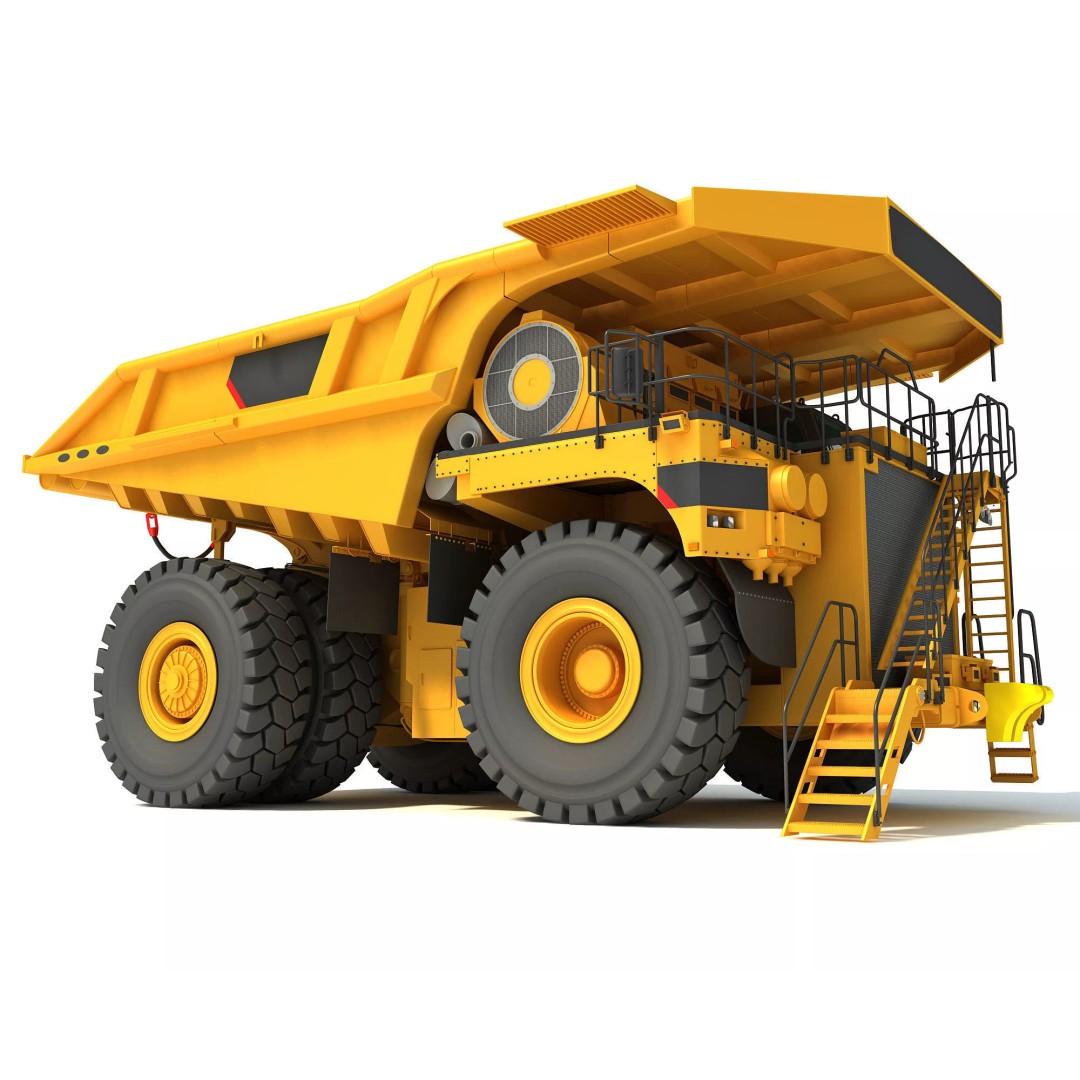 Mining Machinery 3D Model – High Poly Industrial Vehicles, FBX, OBJ - View 5