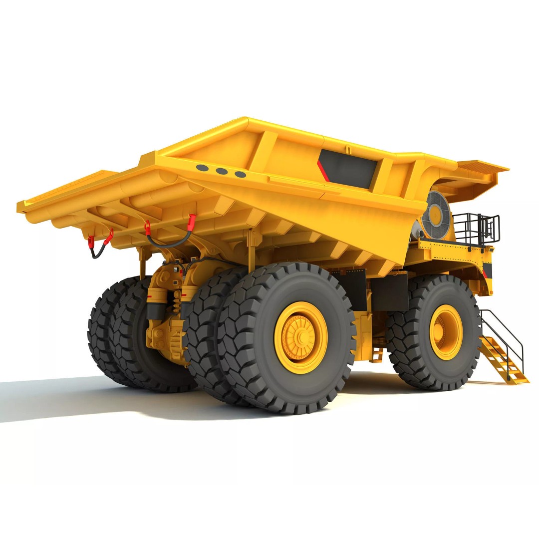 Mining Machinery 3D Model – High Poly Industrial Vehicles, FBX, OBJ - View 6