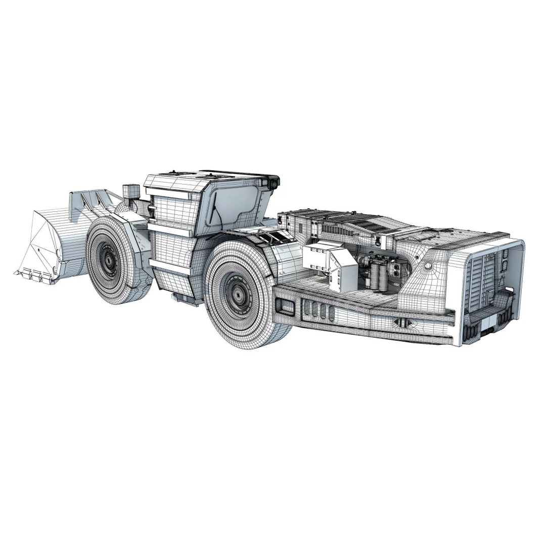 Mining Machinery 3D Model – High Poly Industrial Vehicles, FBX, OBJ - View 66