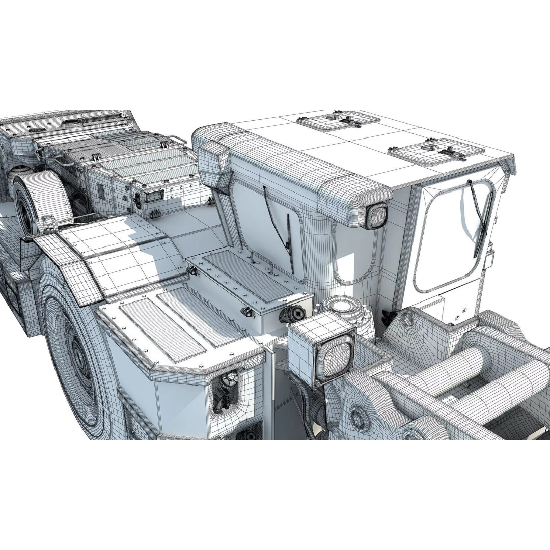 Mining Machinery 3D Model – High Poly Industrial Vehicles, FBX, OBJ - View 68
